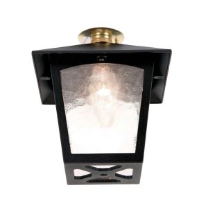 York Flush Porch Lantern Black - BL6C