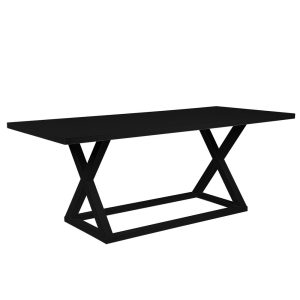 Deccan Rectangle Dining Table 1.6m Black - B32764