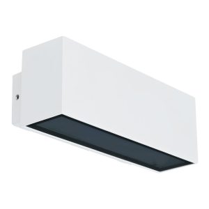 Block 12W 240V Up/Down LED Wall Light White / White - 19579