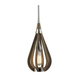 Modern Timber 1 Light Pendant Taupe - Bonito1