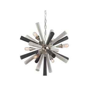 Modern Wood Pendant Polished Nickel - Sputnik1