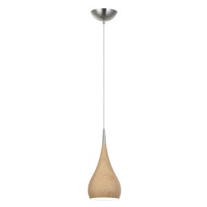 Bell Shape Small Pendant Oak Look - Zara1A