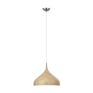 Dome Shape Large Pendant Oak Look - Zara6A