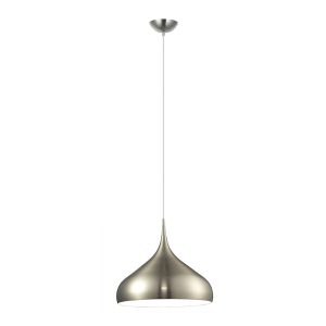 Dome Shape Large Pendant Satin Nickel - ZARA8A