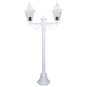 Paris Twin Head Short Post Light White - 15145