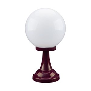 Siena 25cm Sphere Pillar Mount Light Burgundy - 15526