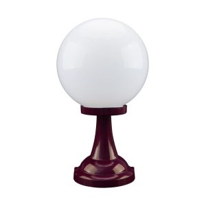 Siena 30cm Sphere Pillar Mount Light Burgundy - 15532