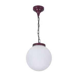 Siena 25cm Sphere Pendant Light Burgundy - 15556