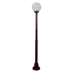 Siena 25cm Sphere Medium Post Light Burgundy - 15592