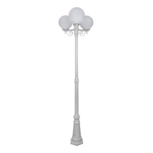 Siena Triple 25cm Spheres Tall Post Light White - 15631