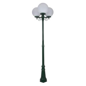 Siena Triple 30cm Spheres Tall Post Light Green - 15635