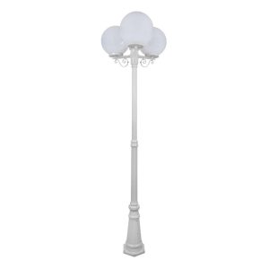 Siena Triple 30cm Spheres Tall Post Light White - 15637