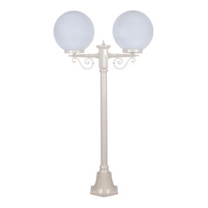 Siena Twin 30cm Spheres Short Post Light Beige - 15644