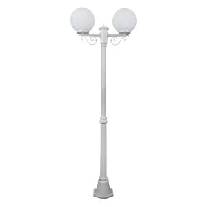 Siena Twin 25cm Spheres Medium Post Light White - 15655