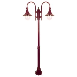Monaco Twin Head Medium Post Light Burgundy - 15838