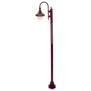 Monaco Single Head Plain Post Light Burgundy - 15874