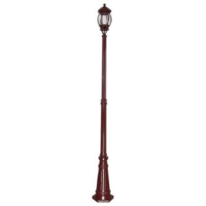 Vienna Single Head Tall Post Light Burgundy - 15928