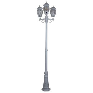 Vienna Triple Head Tall Post Light White - 15943