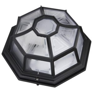 Vienna B22 240V Flush Mount Light Black - 15945