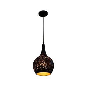 Modern Metal Pendant Black - Celeste1