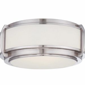 Wilkinson 3 Light Flush Light Brushed Nickel - OZ/WILKINSON/F