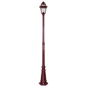 Avignon Single Head Tall Post Light Burgundy - 15238