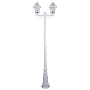 Avignon Twin Head Tall Post Light White - 15247