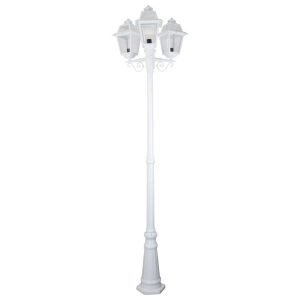 Avignon Triple Head Tall Post Light White - 15253