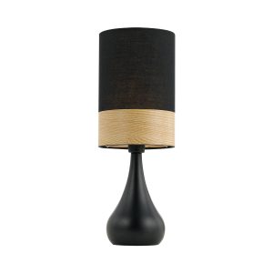 Akira 1 Light Table Lamp Black / Oak - AKIRA TL-BKOAK