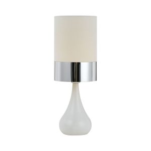 Akira 1 Light Table Lamp White / Chrome - AKIRA TL-WHCH