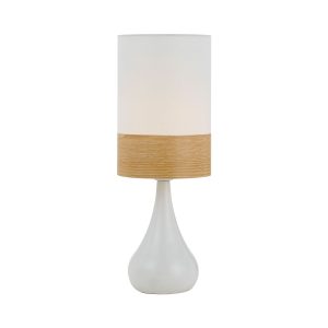 Akira 1 Light Table Lamp White / Oak - AKIRA TL-WHOAK