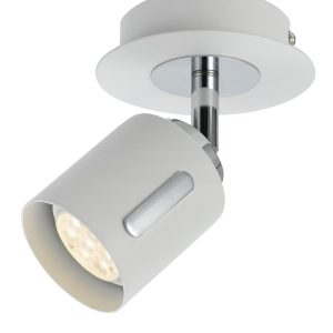 Burton 6 Watt Single LED Spotlight Matt White / Warm White - Burton SP1-WH