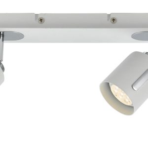 Burton 12 Watt Twin Bar LED Spotlight Matt White / Warm White - Burton SP2B-WH