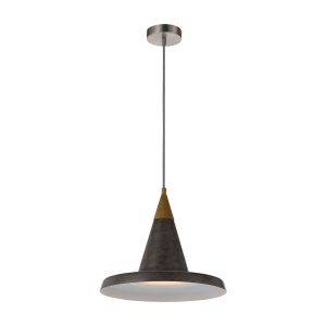 Ekland 1 Light Pendant Rust / Oak - EKLAND PE35-RT