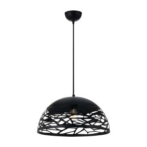 Farina 1 Light Pendant Medium Black - Farina PE40-BK