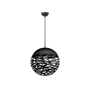 Farina 1 Light Ball Pendant Large Black - Farina PEB40-BK