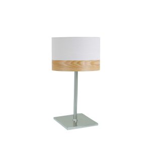 Fiona 1 Light Table Lamp with White and Oak Shade - FIONA TL