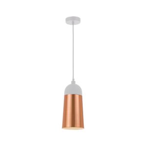 Foil 1 Light Pendant White / Copper - FOIL PE14-WHCP