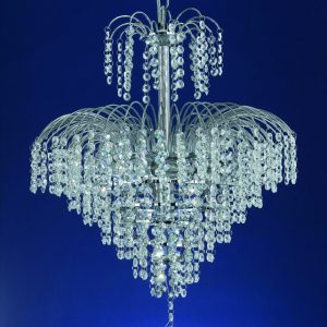 Cascade 8 Light Chandelier Large Chrome - Cascade PE53-CH