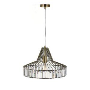 Elmas 1 Light Pendant Large Antique Brass - ELMAS PE42-ABCL