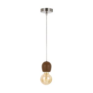 Enya 1 Light Pendant Suspension Walnut - ENYA CS-WAL