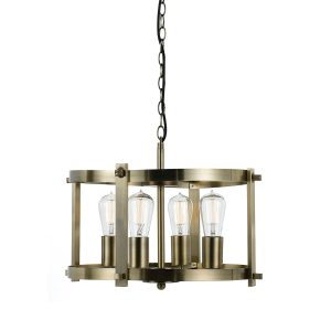 Finley 4 Light Pendant Small Antique Brass - FINLEY PE46-AB