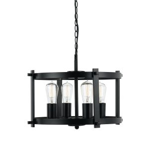 Finley 4 Light Pendant Small Black - FINLEY PE46-BK