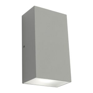 Brenton 12W LED Square Up Down Outdoor Wall Light Silver - MXD4406/S/SIL