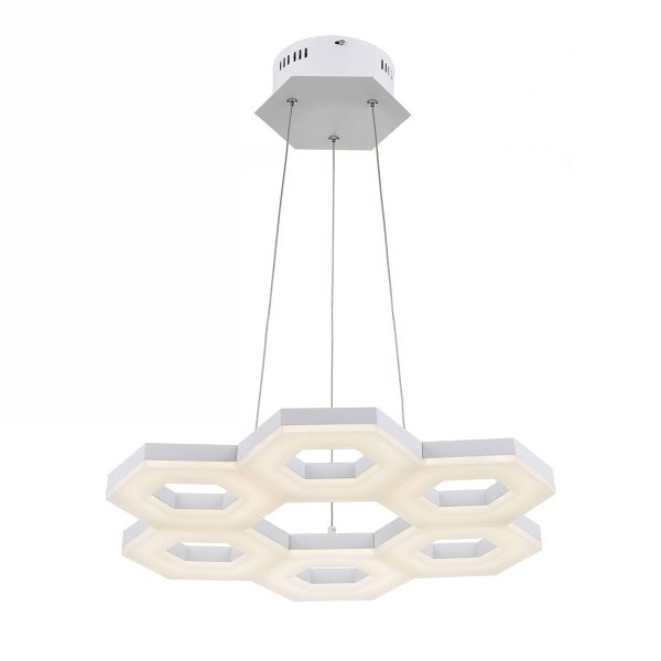 Tigra 42 Watt Dimmable LED Pendant Small White / Cool White - Tigra PE54-WH