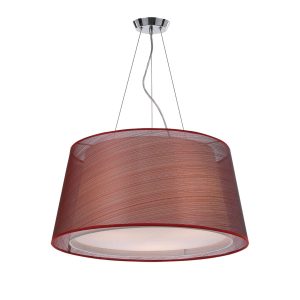 Rachel 3 Light Pendant Medium Red - Rachel PE60-RD