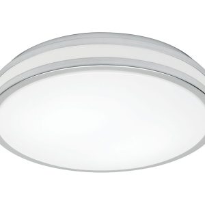 Dawn 20W Dimmable LED Oyster IP44 Round Aluminium / Cool White - MA2920WHT