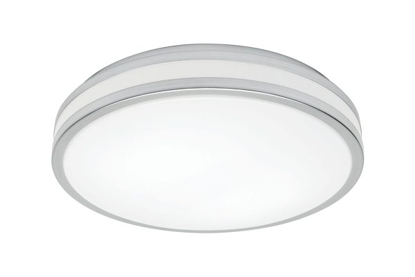 Dawn 20W Dimmable LED Oyster IP44 Round Aluminium / Cool White - MA2920WHT