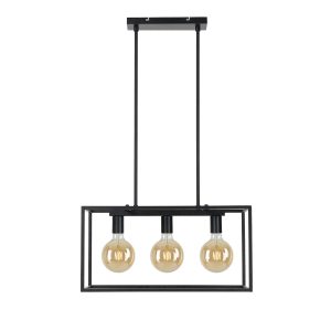 Collins 3 Light Pendant Matt Black - COLLINS PE3-BK