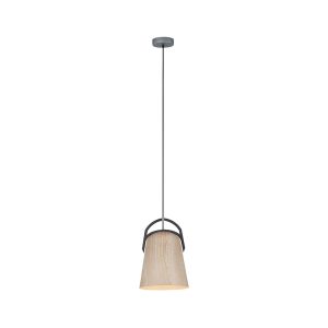 Ellipse Shape Natural Oak Pendant - Legna1